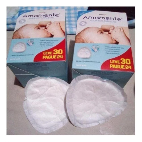 Absorvente para Seios Descartável Amamente 30 Unidades