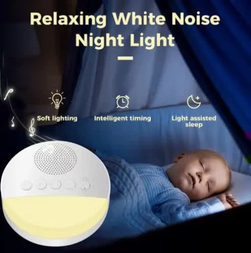 Aparelho Máquina de ruído branco Calmante Bebê Sono Relaxamento USB Recarregável luz noturna