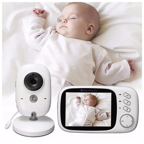 > Baba Eletrônica VB603 Com Monitor Visão Noturna, Câmera c/ Audio Sensor de Temperatura