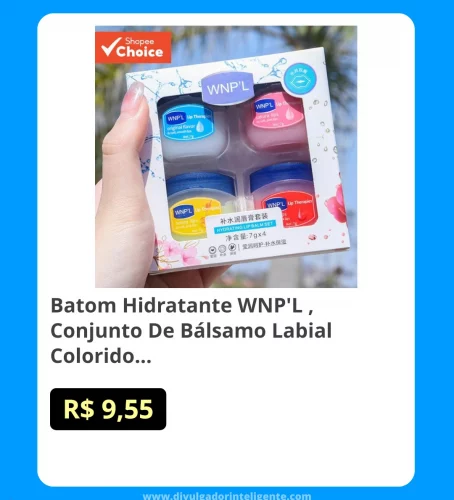 🛍Batom Hidratante WNP'L , Conjunto De Bálsamo Labial Colorido Com Sabor De Frutas-Bastão Para Cuidados Os Lábios Todos Ti