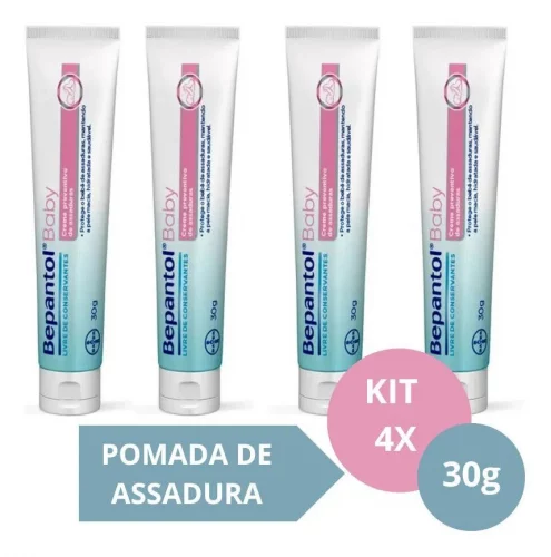 Bepantol Kit com 4  Pomadas de Assadura 30g