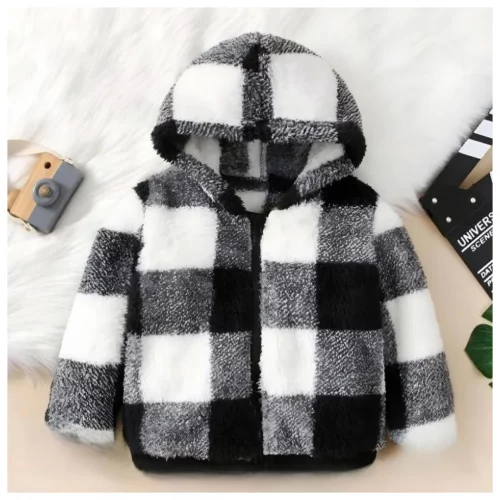 Blusa de Frio Menino e Menina Infantil Pelinho com Capuz TOUCA Tedy Casaco Teddy Ted Roupa de Frio Conjunto Quentinho