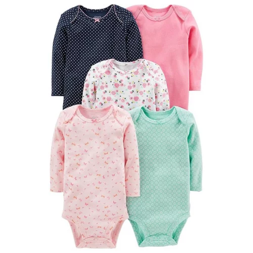 Body Pacote com 5 bodies de manga comprida Simple Joys by Carter'sMeninas