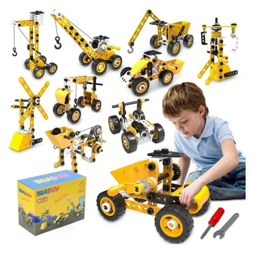 Brastoy Blocos De Construção Conjunto De Aprendizagem Brinquedo STEM Infantil (100 Peças)