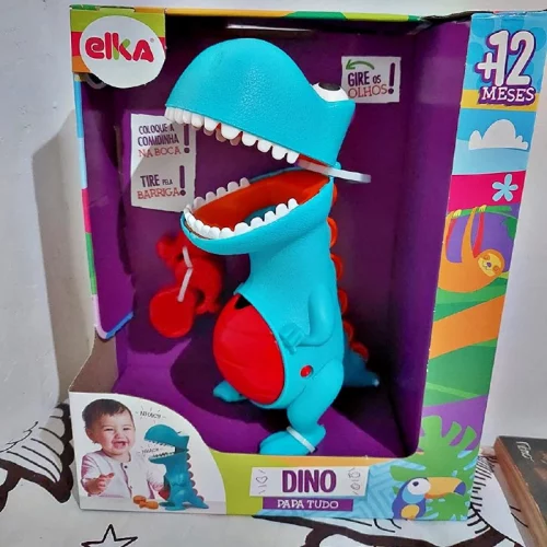 Brinquedo para Bebe Dino Papa Tudo com Acessórios, Elka