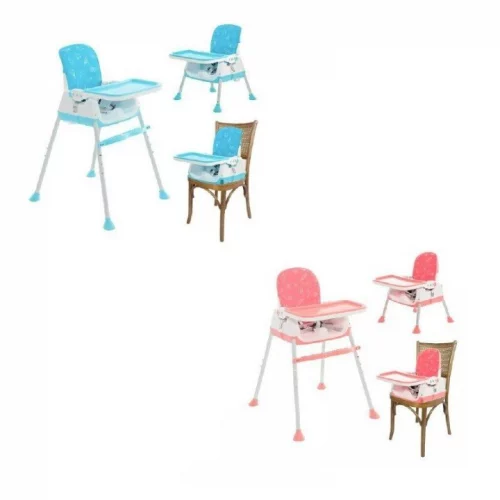 Cadeira de Alimentação Bebê Portátil Zest Maxi Baby - Azul e Rosa