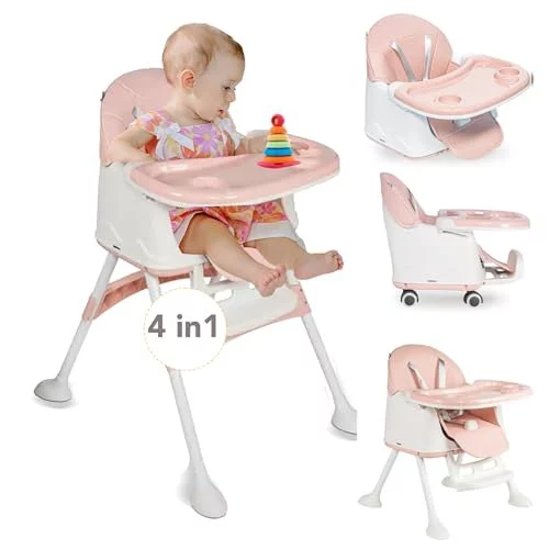Cadeira de Alimentação Portátil Bebê Honey Maxi Baby (Rosa)