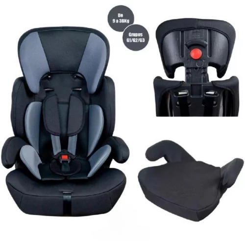 Cadeira Para Automóvel 9 a 36kg Grafite e Preto, Styll Baby