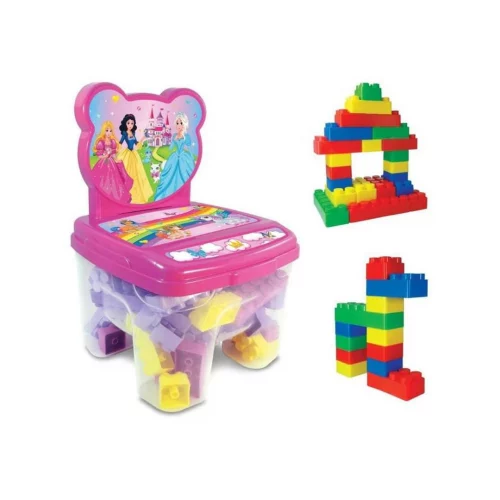 Cadeira Toy Blocos 24 Peças Princesas GGB Plast