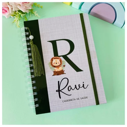 Caderneta de Vacina Saúde Vacinação Minimalista Personalizada Menino e Menina Atualizada