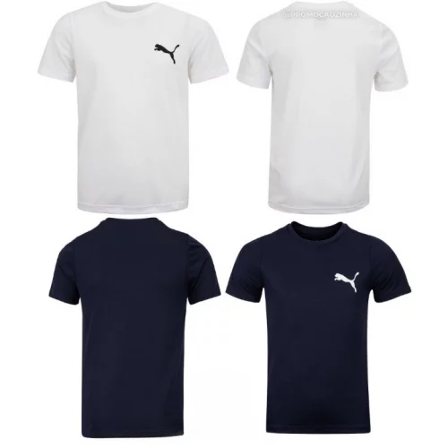 Camiseta Infantil Puma Manga Curta Active Small - Tam 08 ao 14
