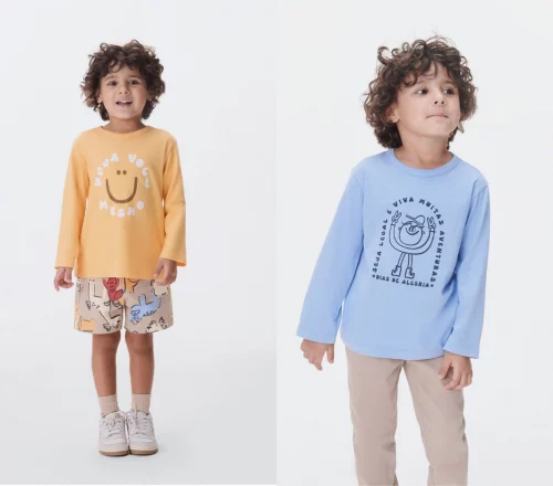 Camiseta menino toddler Hering (Tam. 1 ao 4)