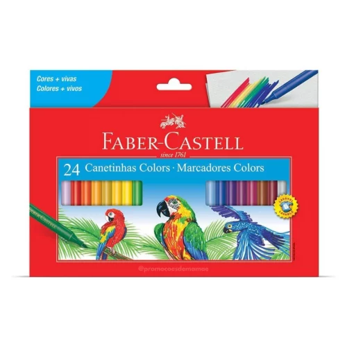 Canetinhas com 24 Cores Faber-Castell
