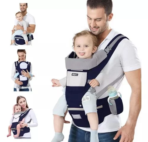 Canguru Porta Bebê Ergonômico 7 Em 1 Com Apoio De Cintura