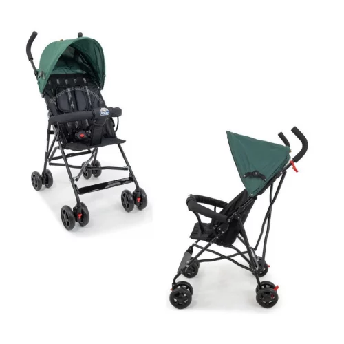 Carrinho De Bebê para Passeio Guarda‑Chuva Verde