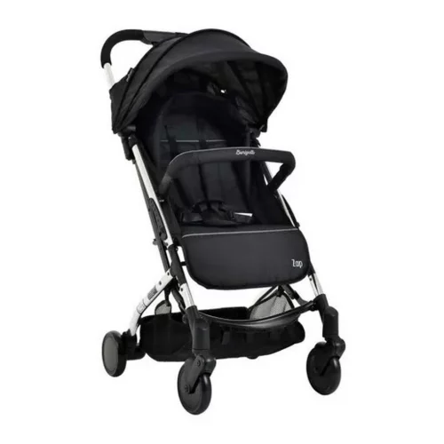 Carrinho de Bebê Zap Metal, Preto e Prata Burigotto