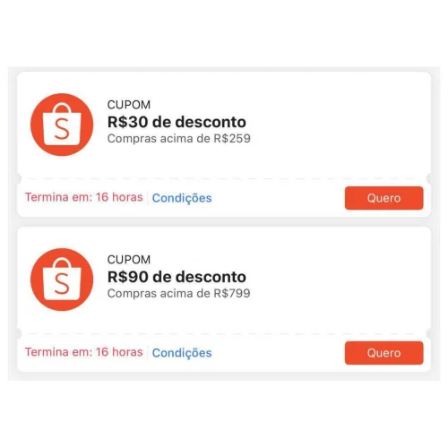 🚨CHUVA DE CUPONS SHOPEE🚨