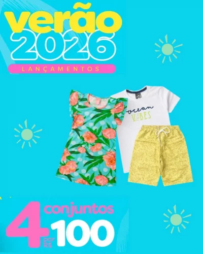 Combo 4 Conjuntos Infantis por APENAS R$100! 🤩