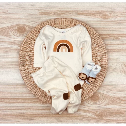 > 🛍️Conjunto Body Bodie Manga Longa Bebê Kit Body Kit Body Meia de Bichinhos Bichinho