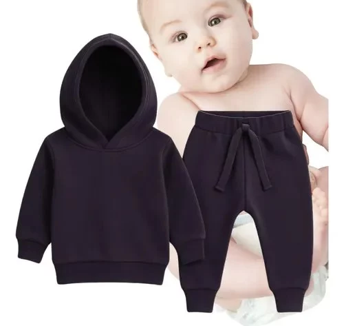 Conjunto Casaco E Calça Moletom Infantil Pra Bebê Inverno