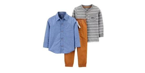 Conjunto de calças Conjunto de roupa de brincar, 3 peças Simple Joys by Carter'sMeninos
