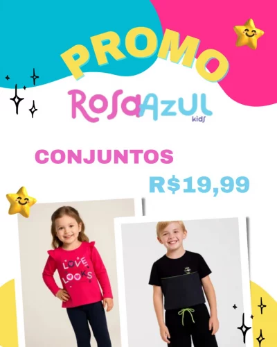 🌟 Conjuntos Infantis por APENAS R$ 19,99! 🔥 Vários Tamanhos e Modelos! 🤩