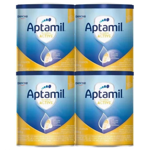 Fórmula Infantil Aptamil Sensitive Active 800g - Kit 4 latas