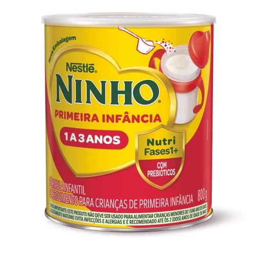 Fórmula Infantil Nestlé Ninho Fases 1+, 800g