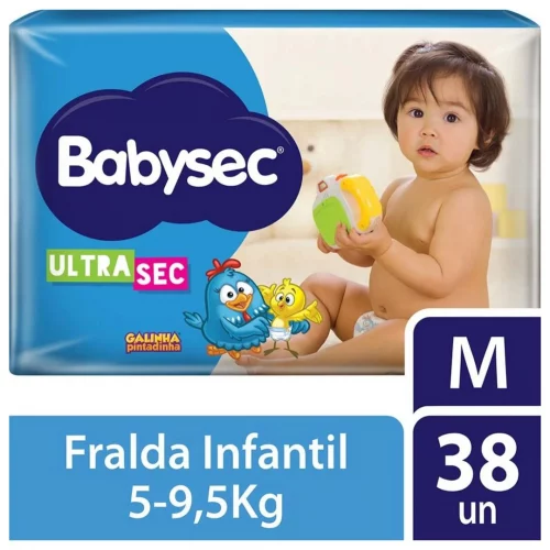 Fralda Babysec Ultrasec Galinha Pintadinha M 38 Unidades