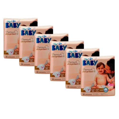 Fralda Descartável Carrefour Tamanho G My Baby 156 Unidades