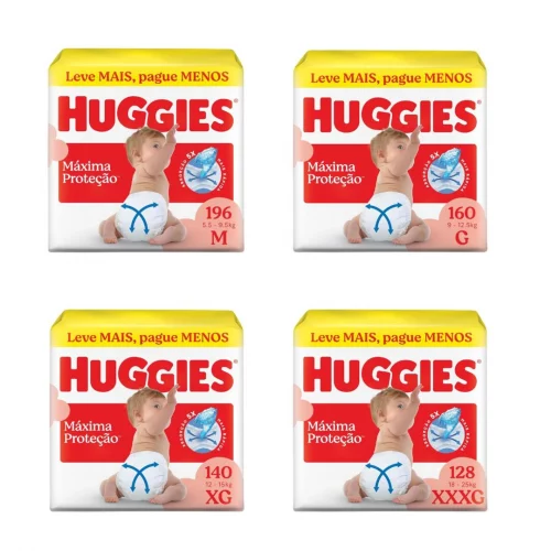 Fralda Descartável Huggies Máxima Proteção
