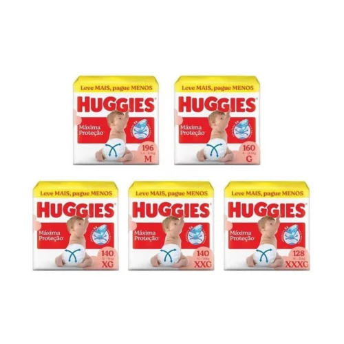 Fralda Huggies Máxima Proteção Pacotão