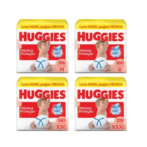 Fralda Huggies Máxima Proteção Pacotão