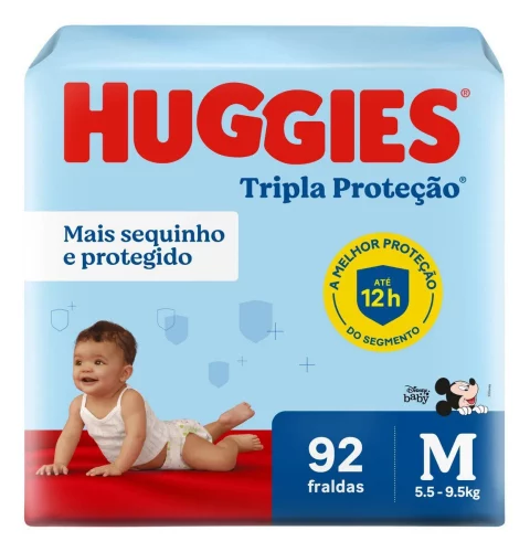 Fralda Huggies Tripla Proteção M 92