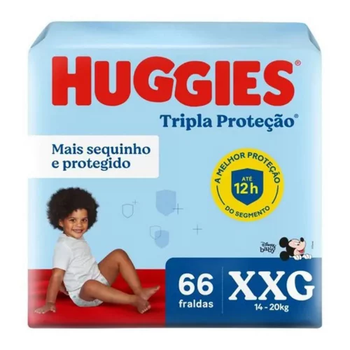 Fralda Huggies Tripla Proteção XXG 66 unidades