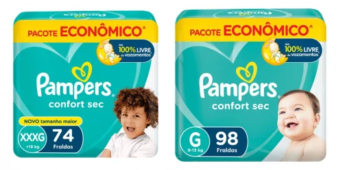 Fralda Pampers Confort Sec G e XXXG