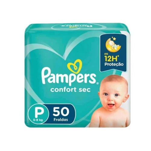 Fralda Pampers Confort Sec P 50 unidades