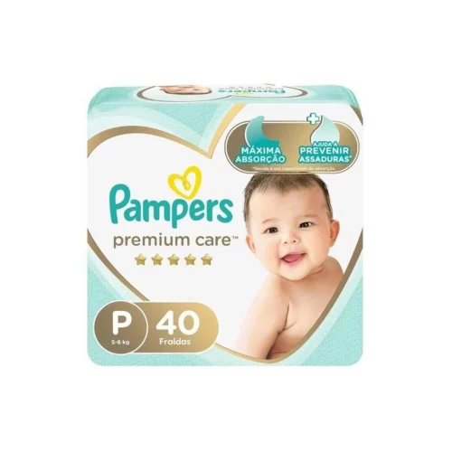 Fralda Pampers Premium Care P 40 unidades