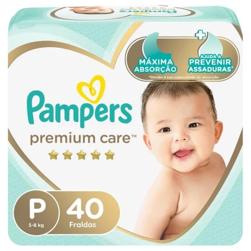 Fralda Pampers Premium Care P 40 unidades