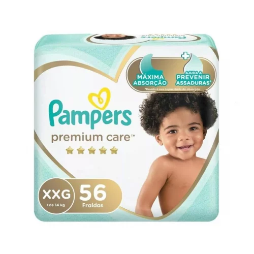 Fralda Pampers Premium Care XXG 56 unidades