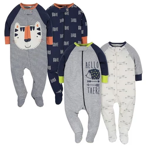 Gerber Pacote com 4 pés Sleep 'N Play para bebês meninos