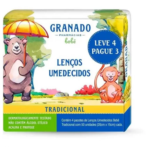Granado Kit Bebê Lenço  Tradicional  Leve 4 Pague 3