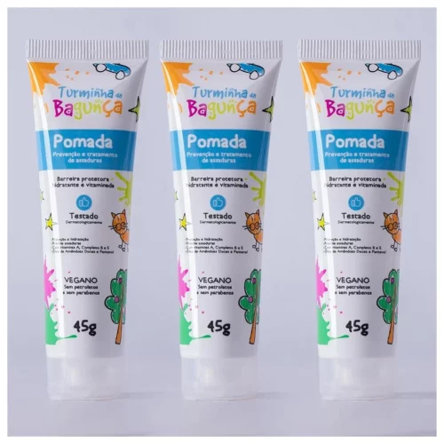 Kit 03 Pomadas Prevenção de Assaduras TURMINHA DA BAGUNÇA 45g