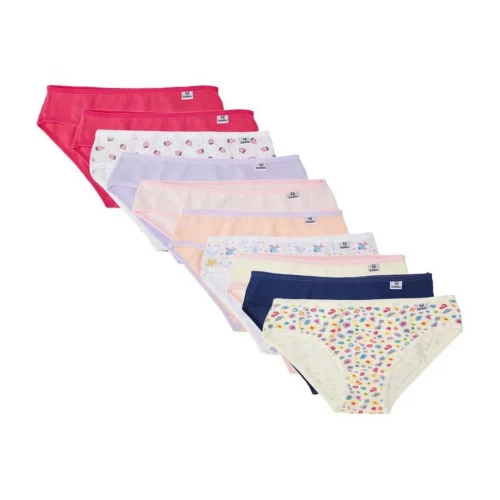 Kit 10 Calcinhas Infantil Cotton Miss Delrio - Tam PP ao GG