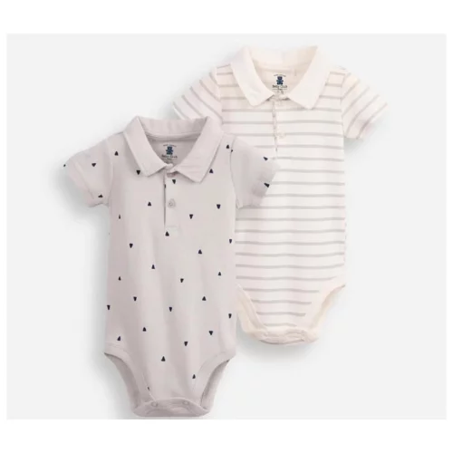 kit 2 bodies polo estampado (Tam. 0 a 24M)