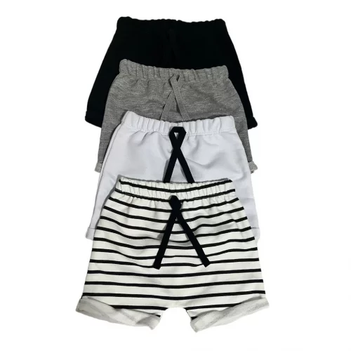 🛍️Kit 3 Short Infantil Bebê Recém Nascido Moletinho 100% Algodão de Alta Qualidade super confortavel