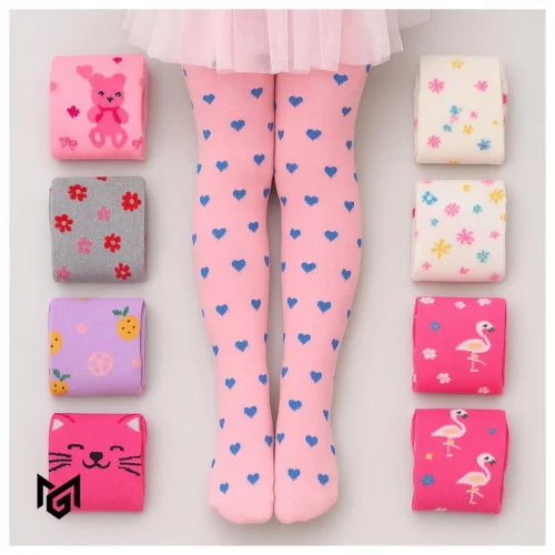 KIT 3/6/9 Unidades Meias Calça Grossas para Crianças - Estampas Sortidas 0 a 12 Anos