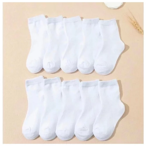 Kit 6 ou 12 Pares Meia Infantil - Braco / Preto