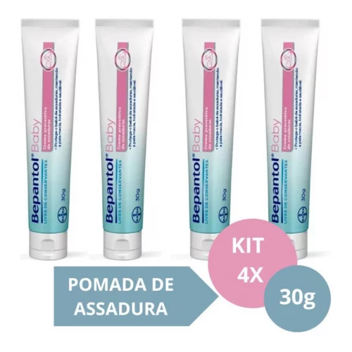 Kit Bepantol com 4 Pomada de Assadura 30g