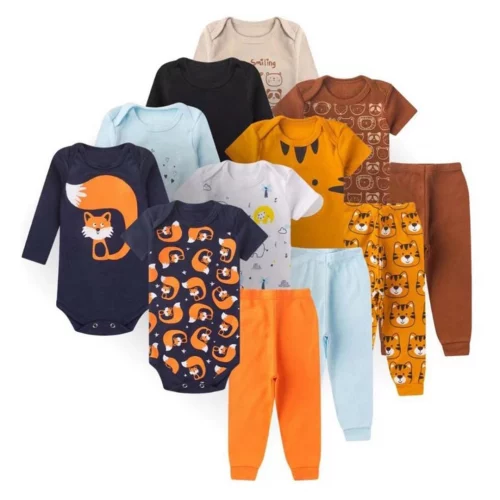 Kit Body Bebê 6 peças Roupas de Bebê Verão RN ao GG